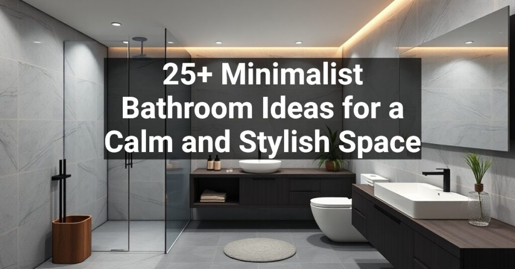 25+ Minimalist Bathroom Ideas for a Calm and Stylish Space