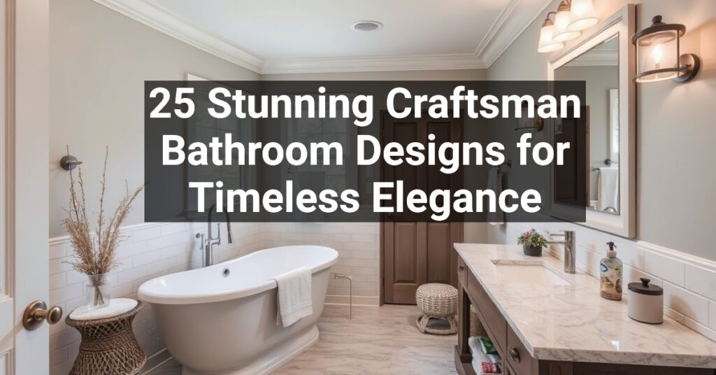 25 Stunning Craftsman Bathroom Designs for Timeless Elegance