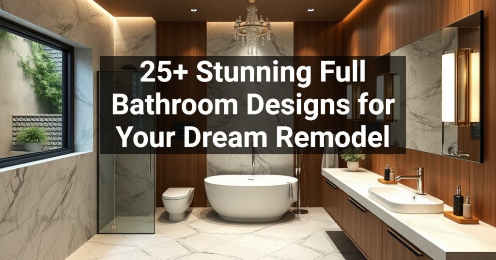 25+ Stunning Full Bathroom Designs for Your Dream Remodel