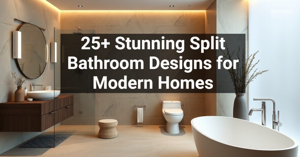 25+ Stunning Split Bathroom Designs for Modern Homes