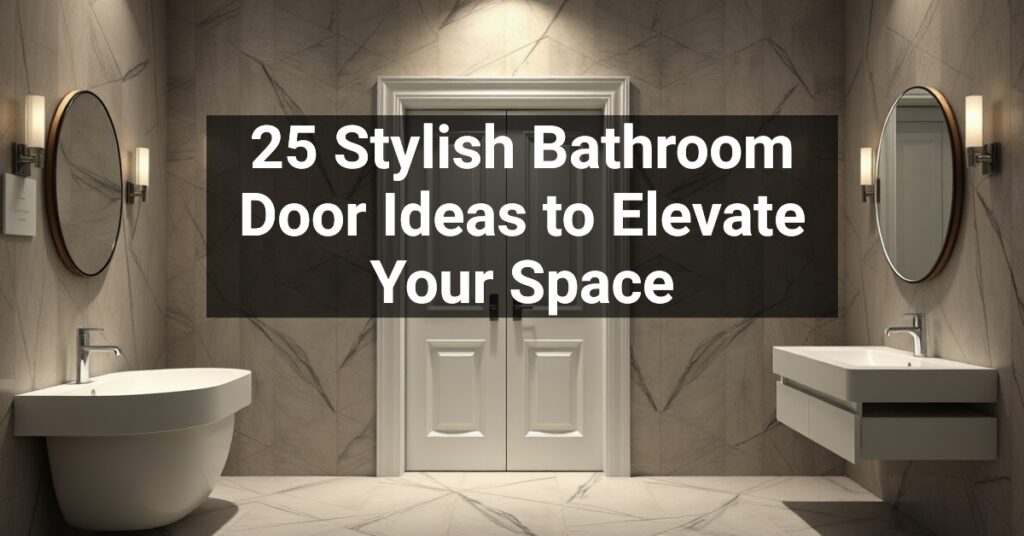 25 Stylish Bathroom Door Ideas to Elevate Your Space