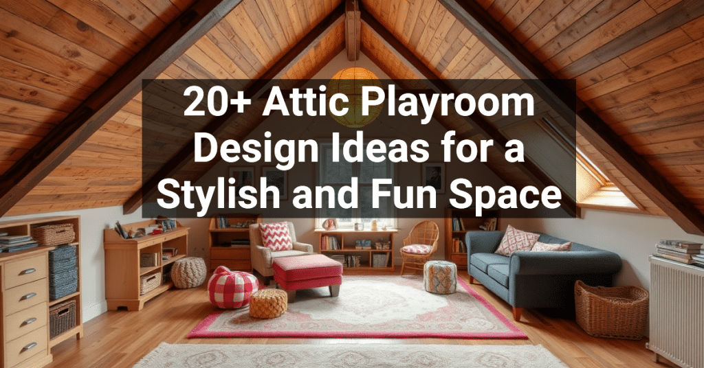 20+ Attic Playroom Design Ideas for a Stylish and Fun Space