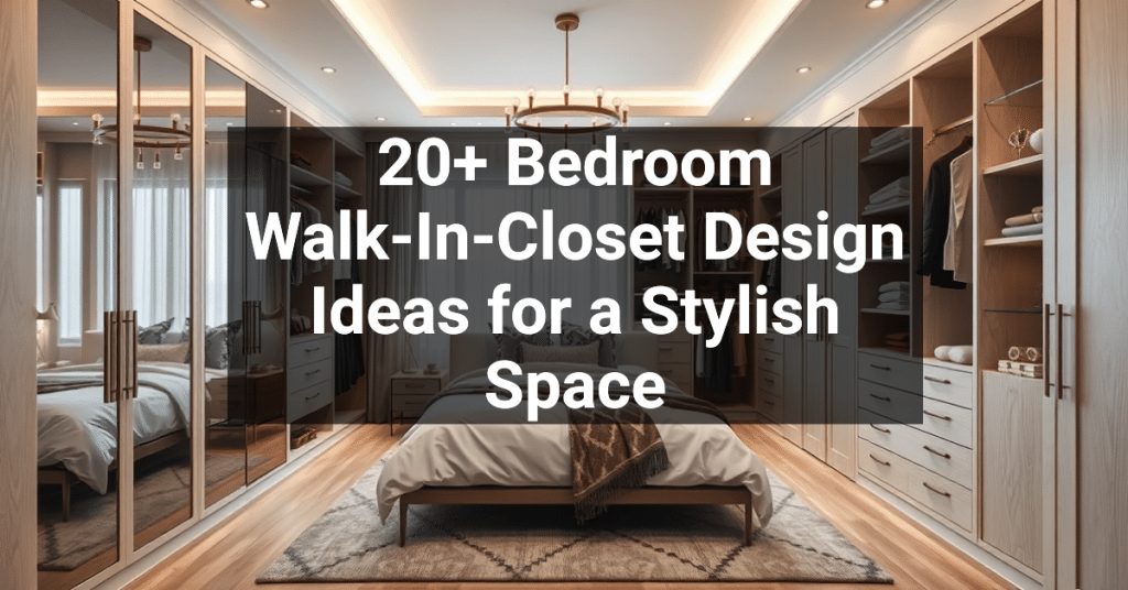 20+ Bedroom Walk-In-Closet Design Ideas for a Stylish Space