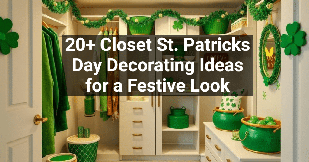 20+ Closet St. Patricks Day Decorating Ideas for a Festive Look