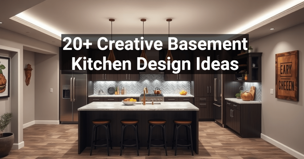 20+ Creative Basement Kitchen Design Ideas