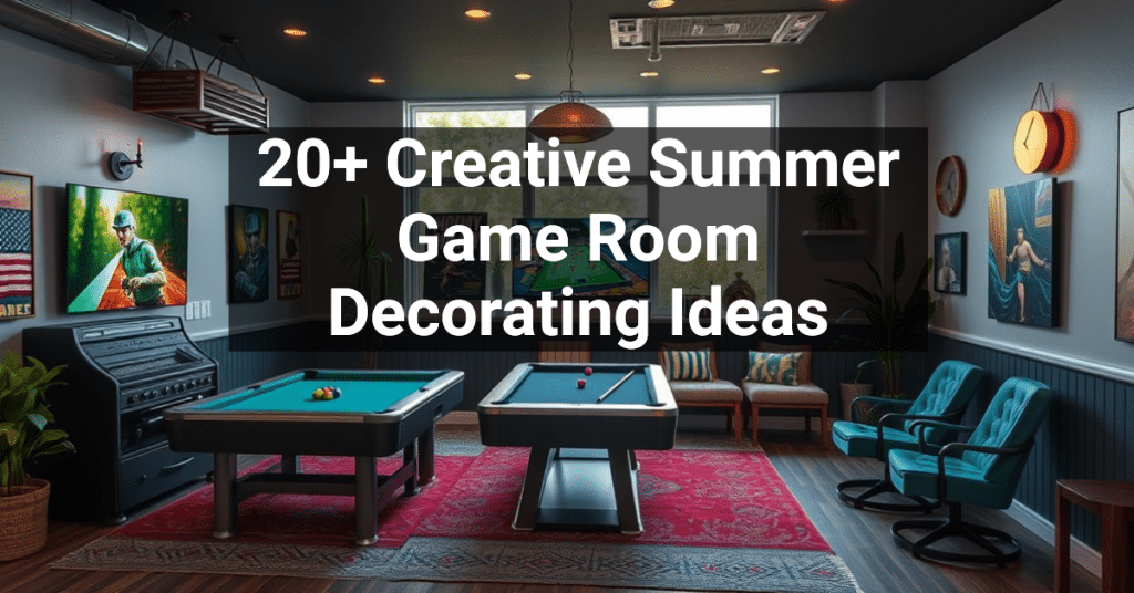 20+ Creative Summer Game Room Decorating Ideas