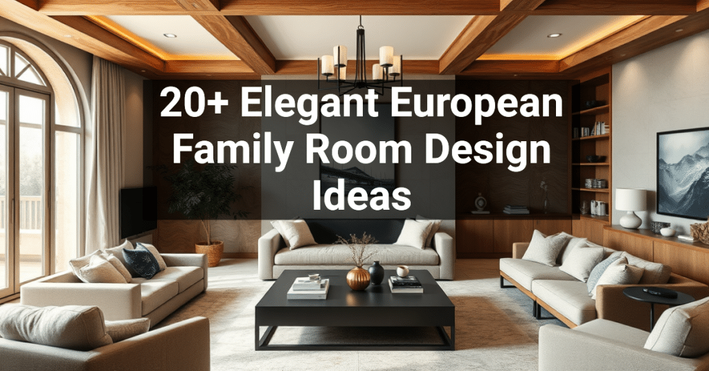 20+ Elegant European Family Room Design Ideas