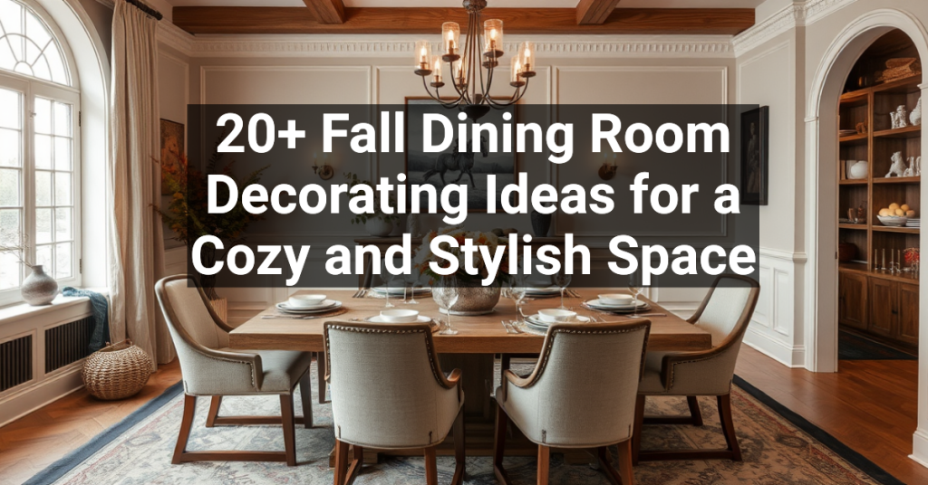 20+ Fall Dining Room Decorating Ideas for a Cozy and Stylish Space