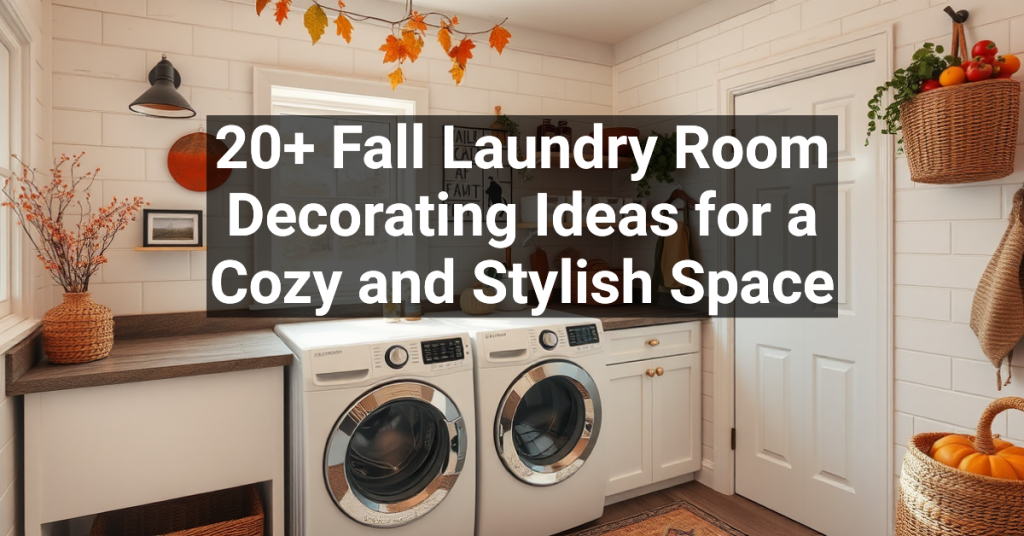 20+ Fall Laundry Room Decorating Ideas for a Cozy and Stylish Space