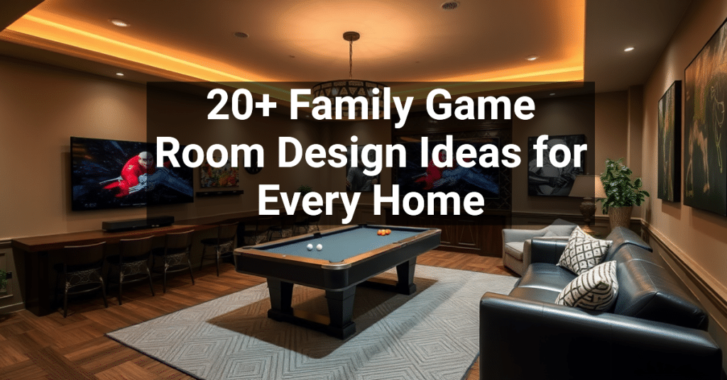 20+ Family Game Room Design Ideas for Every Home