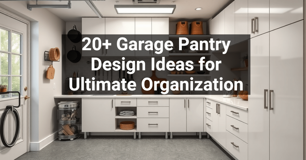 20+ Garage Pantry Design Ideas for Ultimate Organization