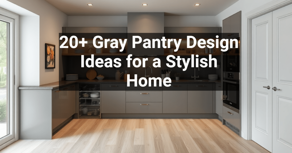 20+ Gray Pantry Design Ideas for a Stylish Home