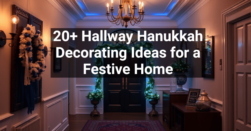 20+ Hallway Hanukkah Decorating Ideas for a Festive Home