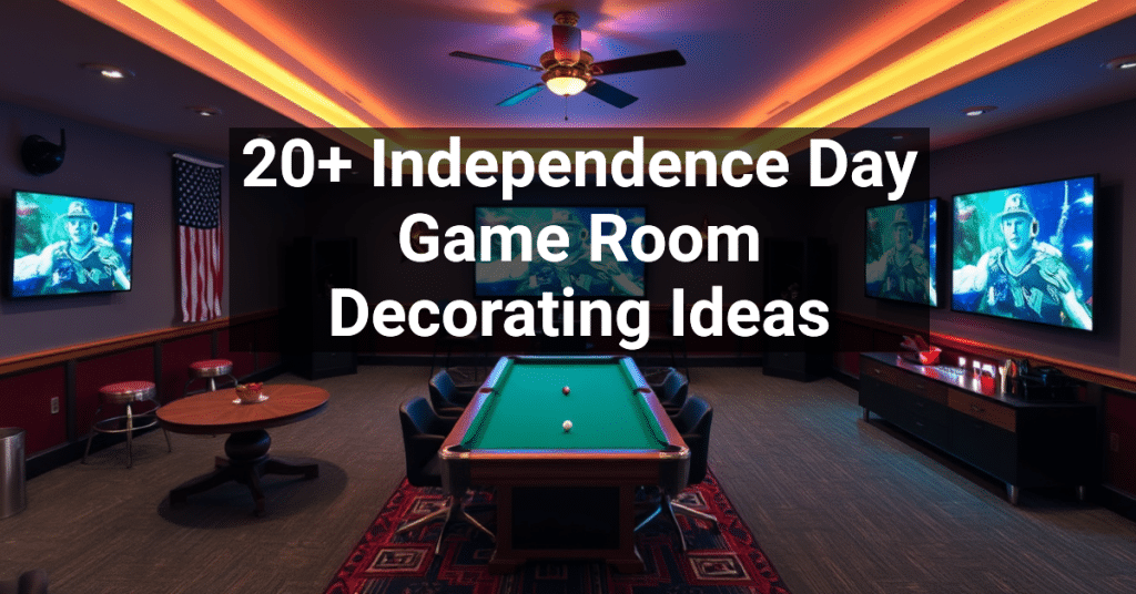 20+ Independence Day Game Room Decorating Ideas