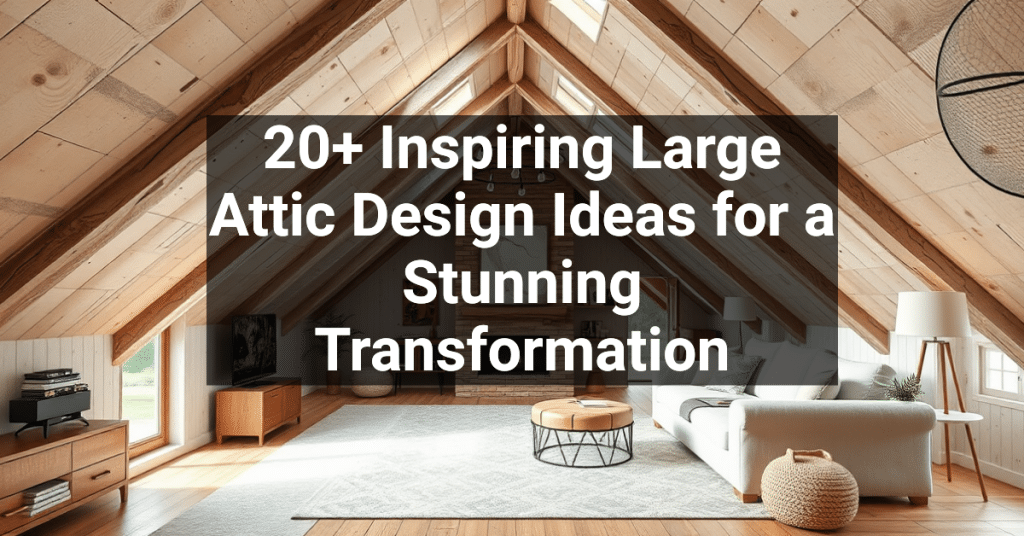 20+ Inspiring Large Attic Design Ideas for a Stunning Transformation