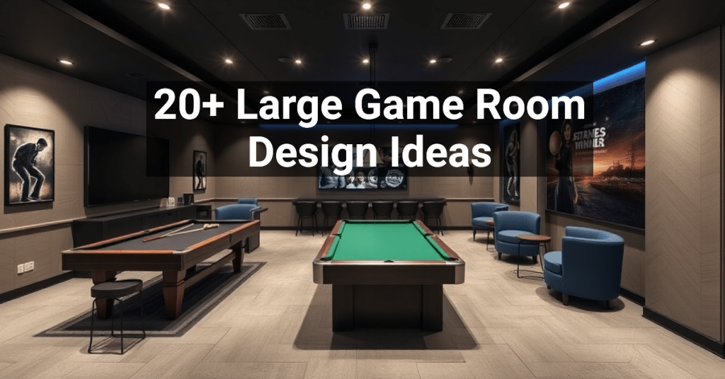 20+ Large Game Room Design Ideas