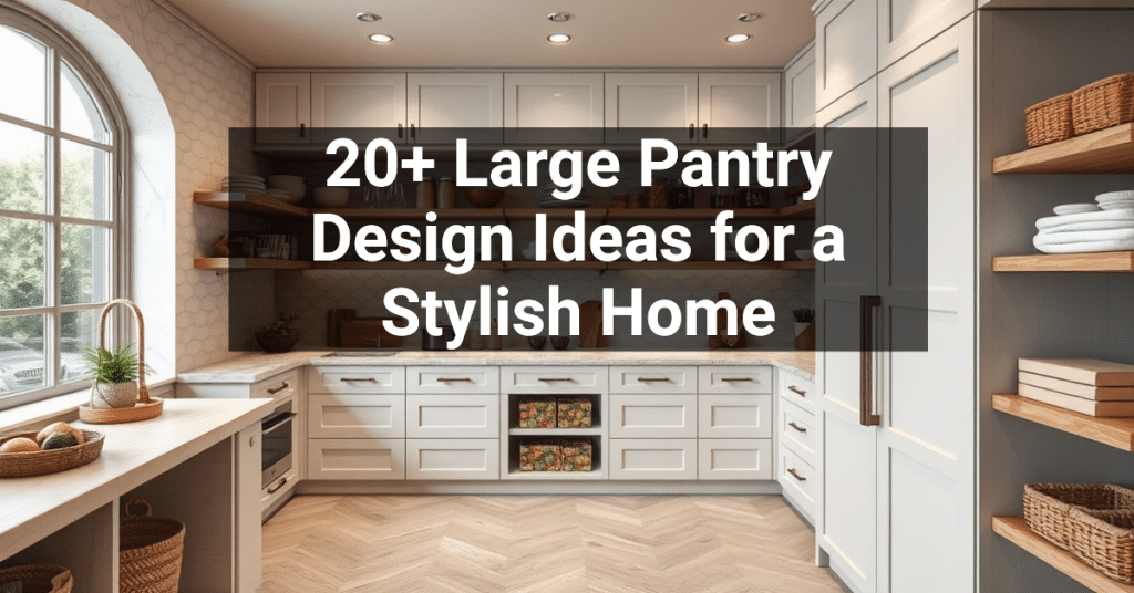 20+ Large Pantry Design Ideas for a Stylish Home