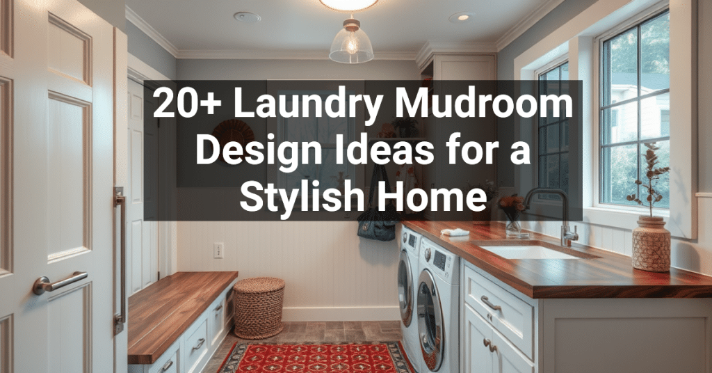 20+ Laundry Mudroom Design Ideas for a Stylish Home