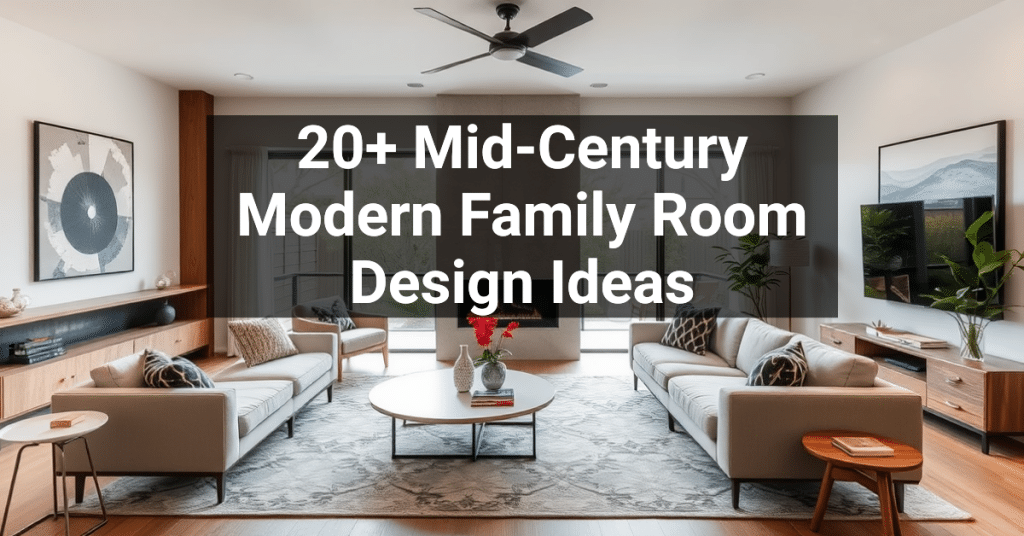 20+ Mid-Century Modern Family Room Design Ideas