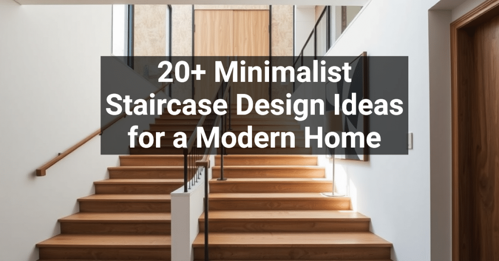 20+ Minimalist Staircase Design Ideas for a Modern Home