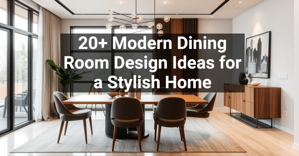 20+ Modern Dining Room Design Ideas for a Stylish Home