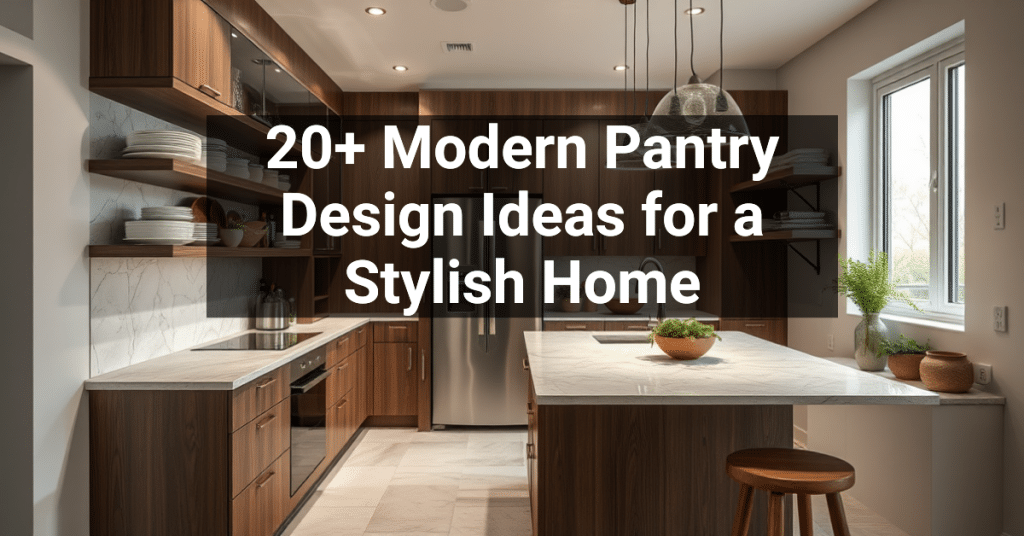 20+ Modern Pantry Design Ideas for a Stylish Home