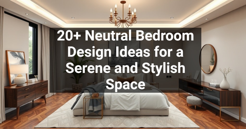 20+ Neutral Bedroom Design Ideas for a Serene and Stylish Space