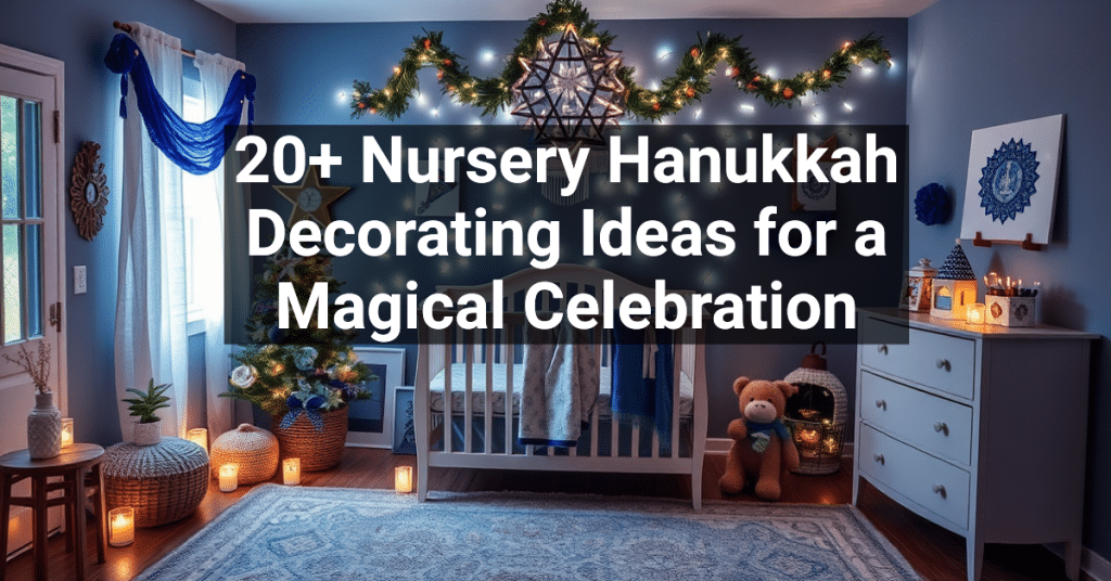 20+ Nursery Hanukkah Decorating Ideas for a Magical Celebration