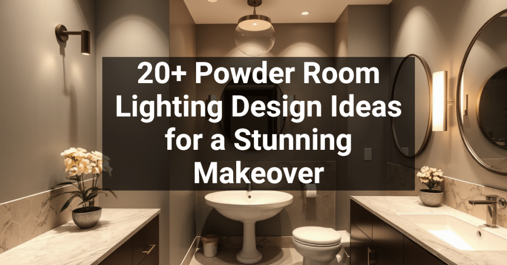 20+ Powder Room Lighting Design Ideas for a Stunning Makeover