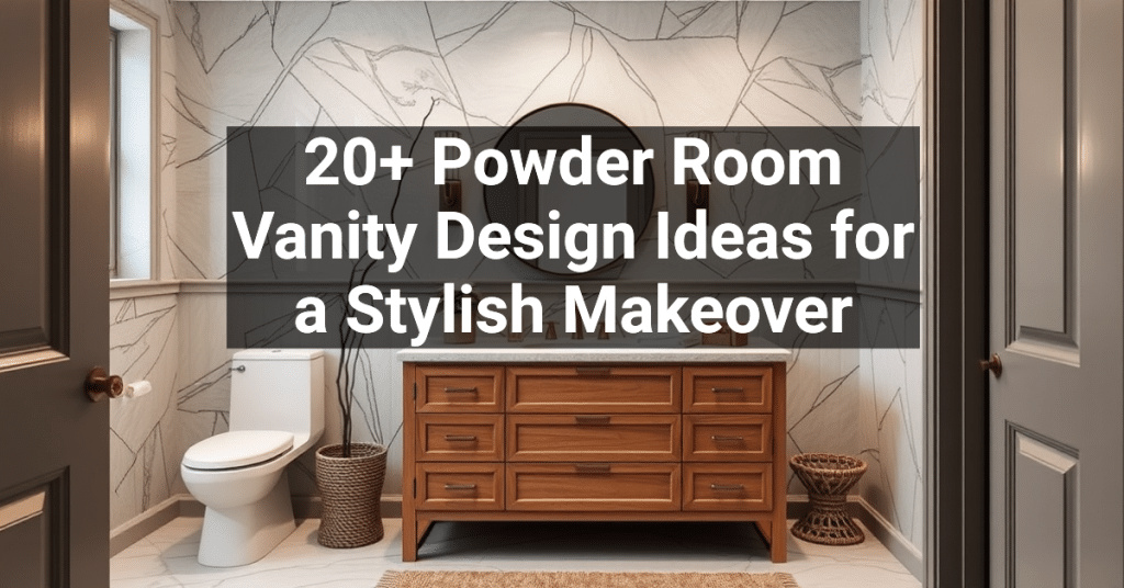 20+ Powder Room Vanity Design Ideas for a Stylish Makeover