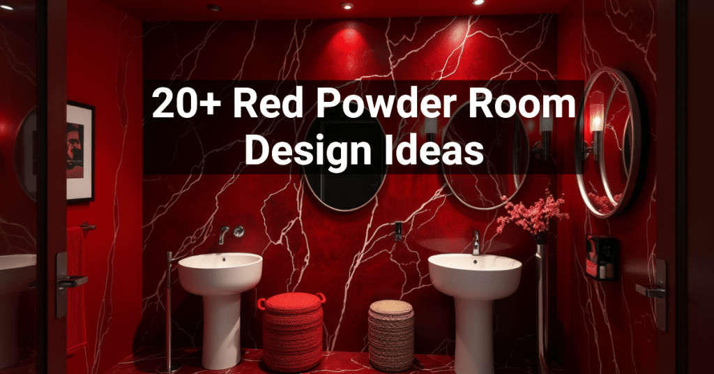 20+ Red Powder Room Design Ideas