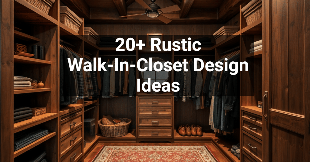 20+ Rustic Walk-In-Closet Design Ideas