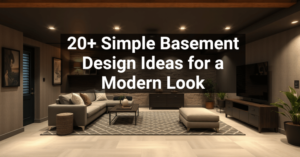 20+ Simple Basement Design Ideas for a Modern Look