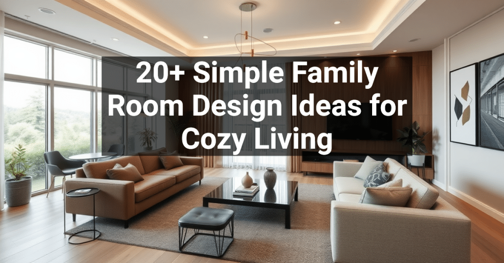 20+ Simple Family Room Design Ideas for Cozy Living