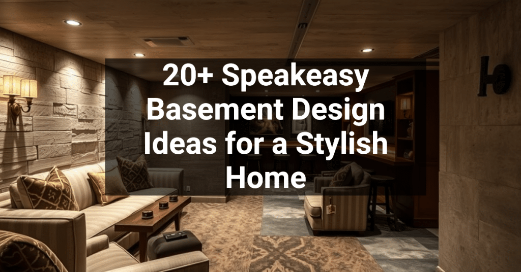 20+ Speakeasy Basement Design Ideas for a Stylish Home