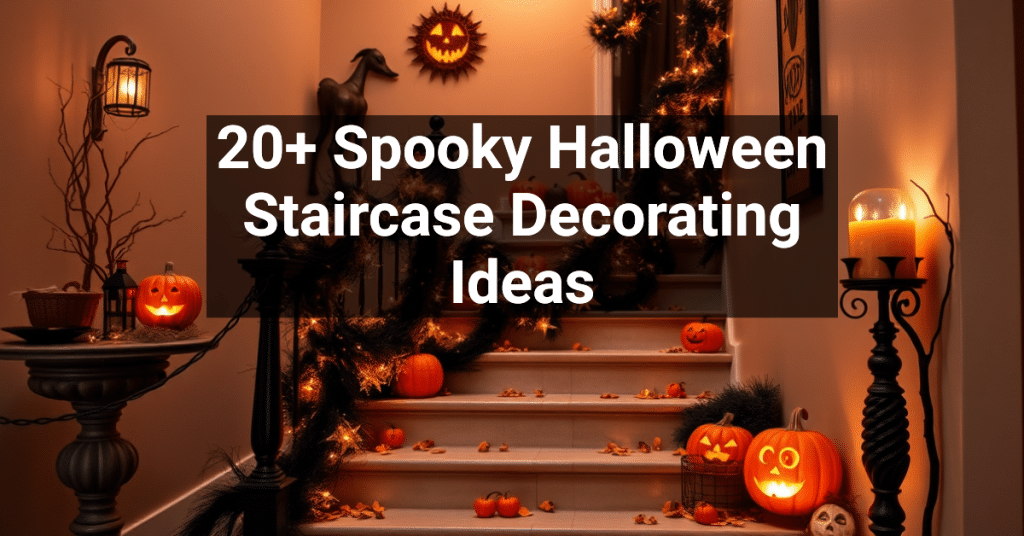 20+ Spooky Halloween Staircase Decorating Ideas