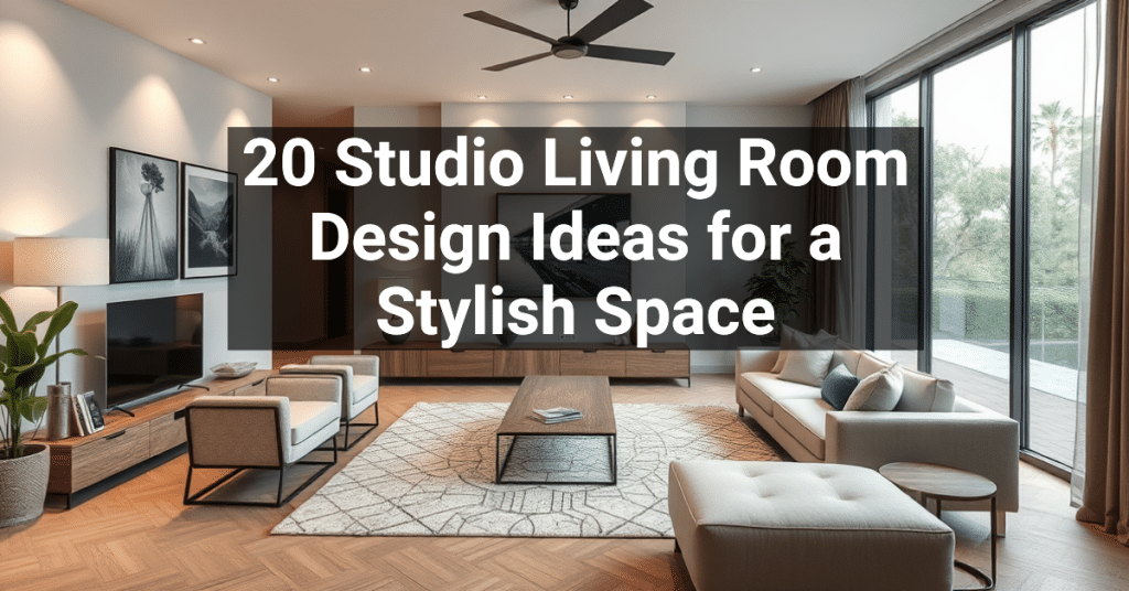 20 Studio Living Room Design Ideas for a Stylish Space