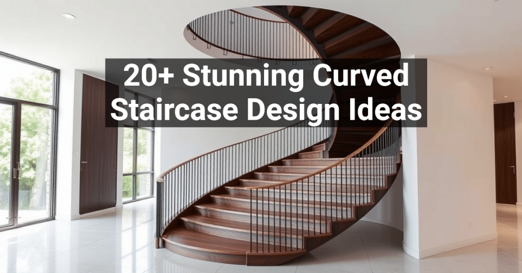 20+ Stunning Curved Staircase Design Ideas