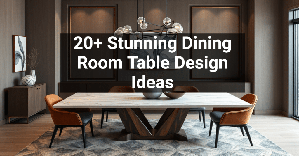 20+ Stunning Dining Room Table Design Ideas