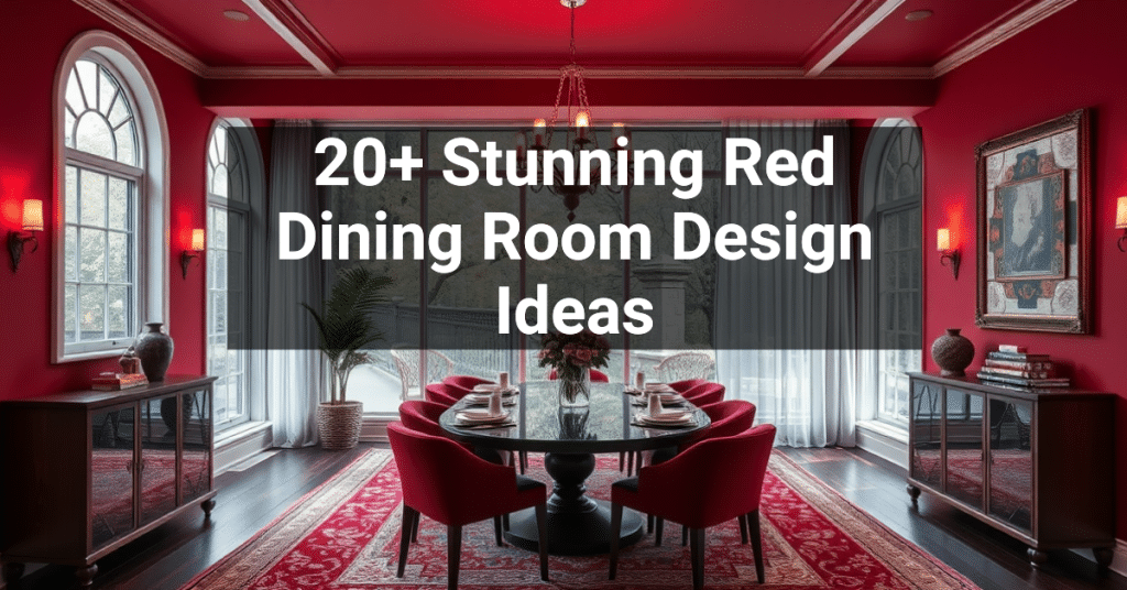 20+ Stunning Red Dining Room Design Ideas