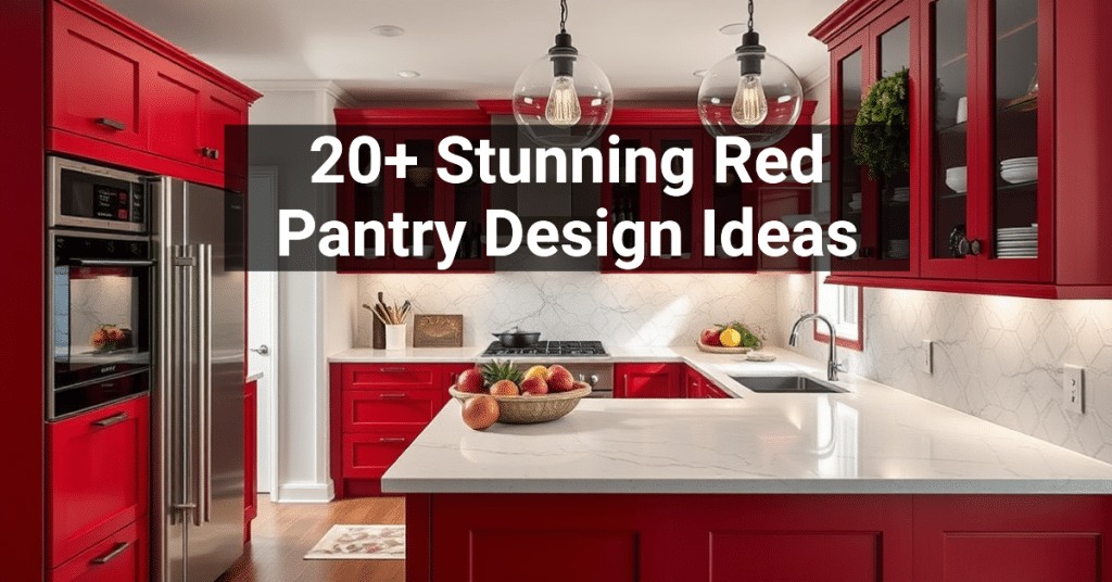 20+ Stunning Red Pantry Design Ideas