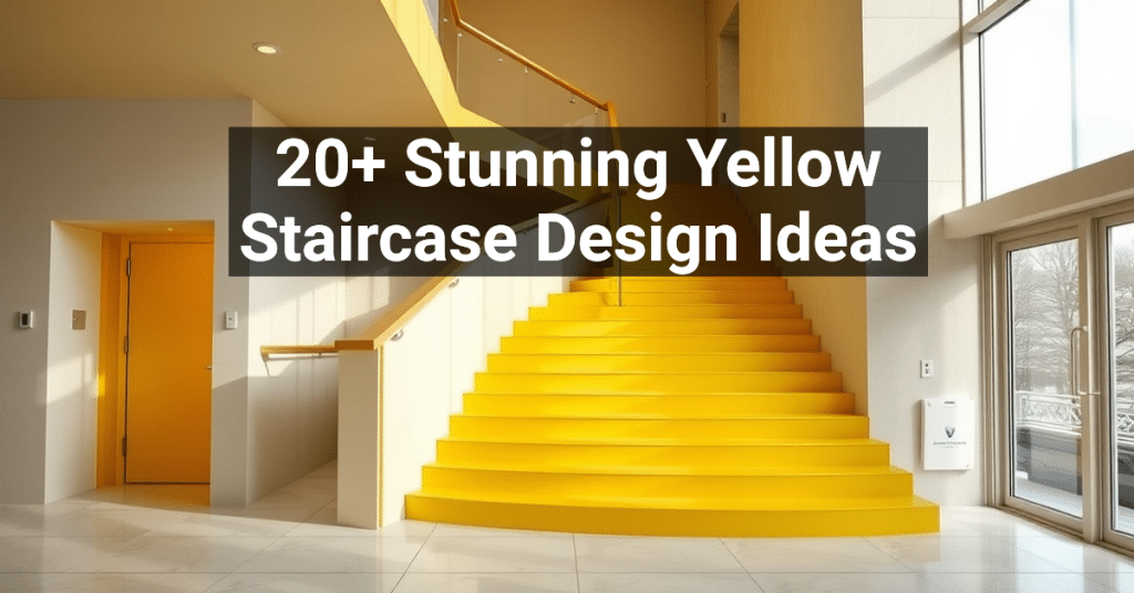 20+ Stunning Yellow Staircase Design Ideas