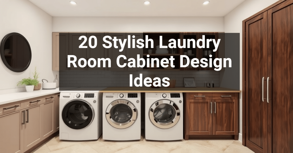 20 Stylish Laundry Room Cabinet Design Ideas