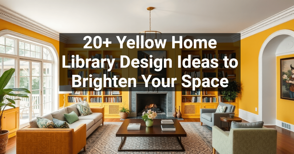 20+ Yellow Home Library Design Ideas to Brighten Your Space