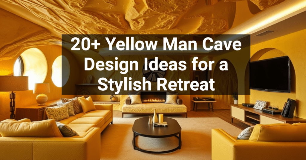 20+ Yellow Man Cave Design Ideas for a Stylish Retreat