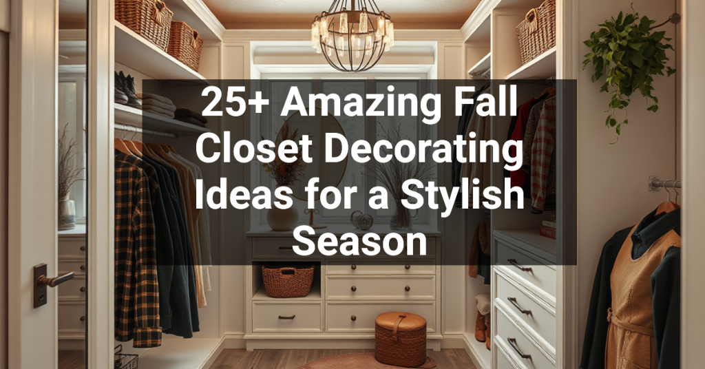 25+ Amazing Fall Closet Decorating Ideas for a Stylish Season