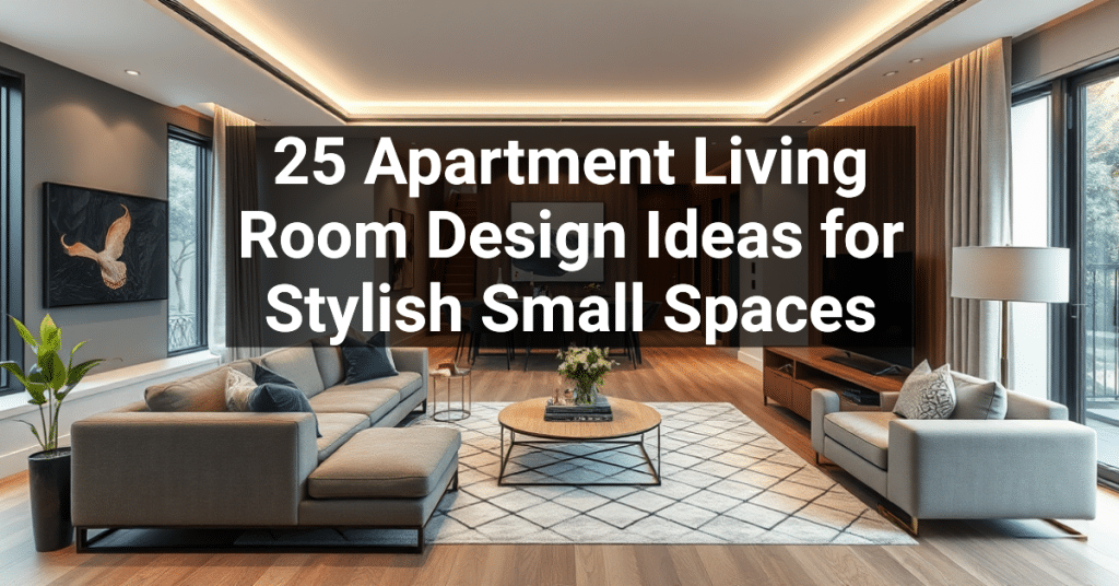 25 Apartment Living Room Design Ideas for Stylish Small Spaces