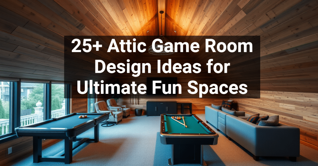 25+ Attic Game Room Design Ideas for Ultimate Fun Spaces