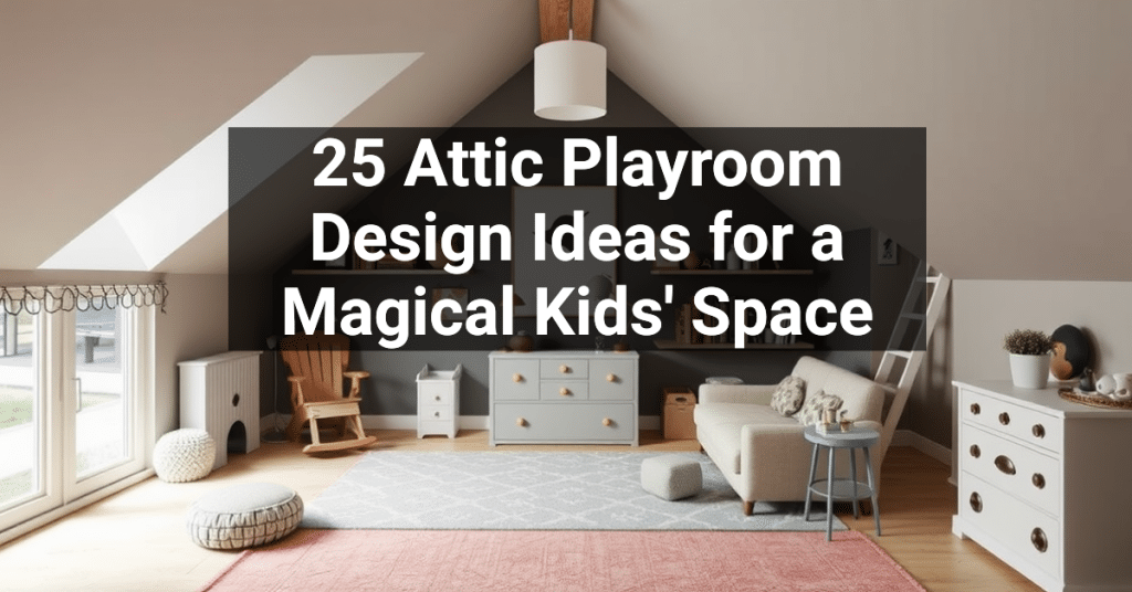 25 Attic Playroom Design Ideas for a Magical Kids' Space