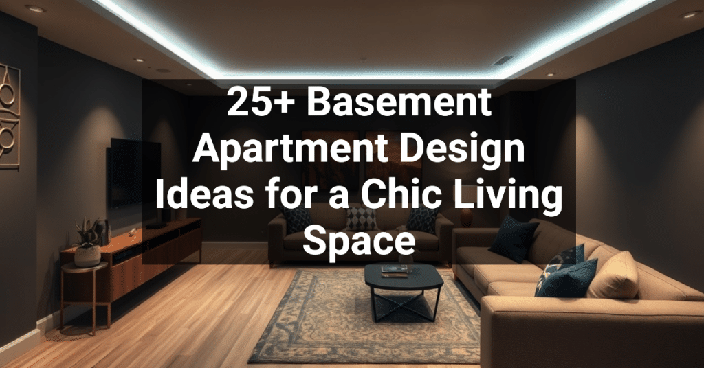 25+ Basement Apartment Design Ideas for a Chic Living Space